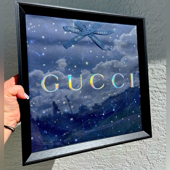 Craft using SixTree frame & Gucci Shopper bag Other - “GUCCI NIGHT SKY” - Gucci Limited Edition Constellation Shopper Bag framed.